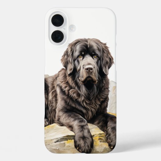 SCHÖNE SCHWARZE NEWFOUNDLAND HUND Case-Mate iPhone HÜLLE (Rückseite)