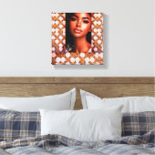 Schöne Schwarze Prinzessin Blumenmuster Wand Kunst (Insitu (Schlafzimmer))