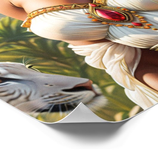 Schöne schwarze Prinzessin Poster (Ecke)