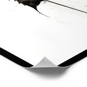 Schöne schwarze Rose Poster (Ecke)