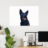 Schöne schwarze Schafhirte Poster (Heimbüro)