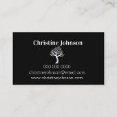 Schöne schwarze Silberbaum der Lebensversicherungs Visitenkarte (Rückseite)