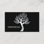 Schöne schwarze Silberbaum der Lebensversicherungs Visitenkarte (Vorderseite)