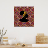 Schöne Schwarze Silhouette II Poster (Küche)