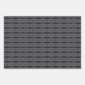 Schöne schwarze Spitzenbaumrindenmusterung Geschenkpapier Set (Vorderseite 3)