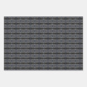 Schöne schwarze Spitzenbaumrindenmusterung Geschenkpapier Set (Vorderseite 2)