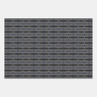 Schöne schwarze Spitzenbaumrindenmusterung Geschenkpapier Set