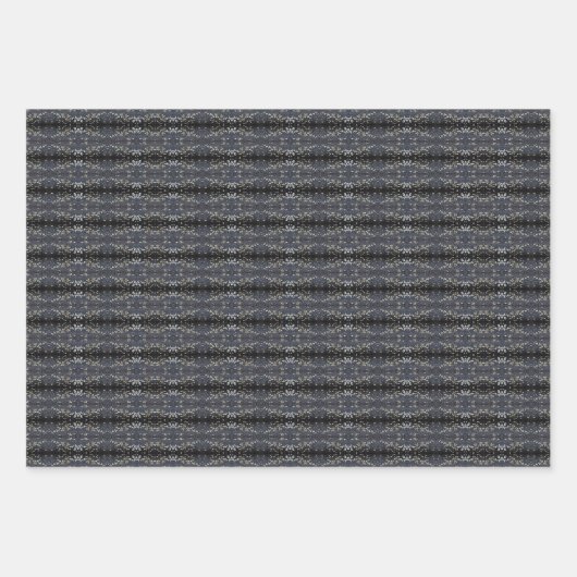 Schöne schwarze Spitzenbaumrindenmusterung Geschenkpapier Set (Vorderseite)