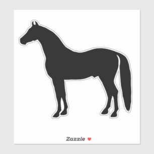 Schöne schwarze Stallions-PferdeSilhouette Aufkleber