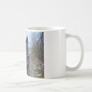 schöne schwarze und bräunliche deutsche Schäferwel Kaffeetasse
