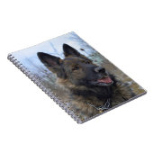 schöne schwarze und bräunliche deutsche Schäferwel Notizblock (Rechte Seite)