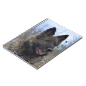 schöne schwarze und bräunliche deutsche Schäferwel Notizblock (Linke Seite)