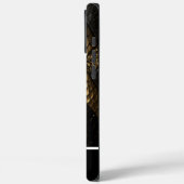 Schöne schwarze und goldene Schlangenhaut Case-Mate iPhone Hülle (Rückseite / Links)