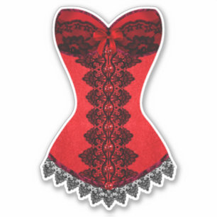 Schöne schwarze und rote Fingerie Aufkleber