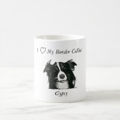 Schöne Schwarzweiss-Border-Collie Kaffeetasse (Mittel)