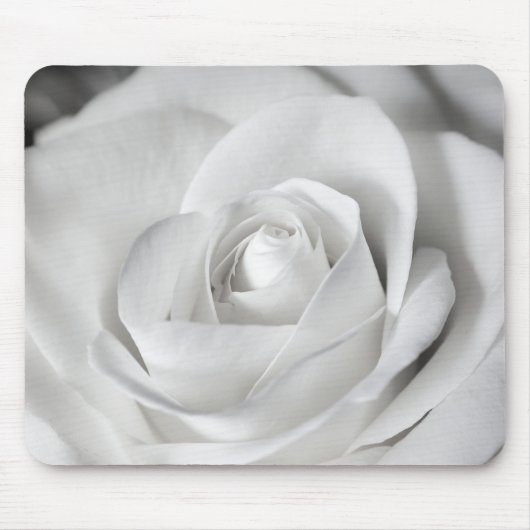 Schöne Schwarzweiss-Rose Mousepad (Vorne)