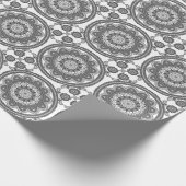 Schöne Schwarzweiss-Talavera-Fliese Geschenkpapier (Ecke)