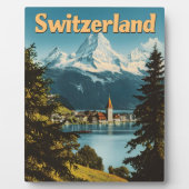 Schöne Schweiz Schweizer Alpen Landschaftliche Ber Fotoplatte (Vorderseite)