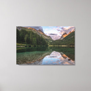 Schöne Schweizer-Alpen des Palpuogna See-  Leinwanddruck