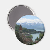 Schöne Schweizer Landschaft Magnet (Vorderseite/Rückseite)