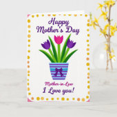 Schöne Schwiegermutter Ich Liebe Dich Karte (Gelbe Blume)