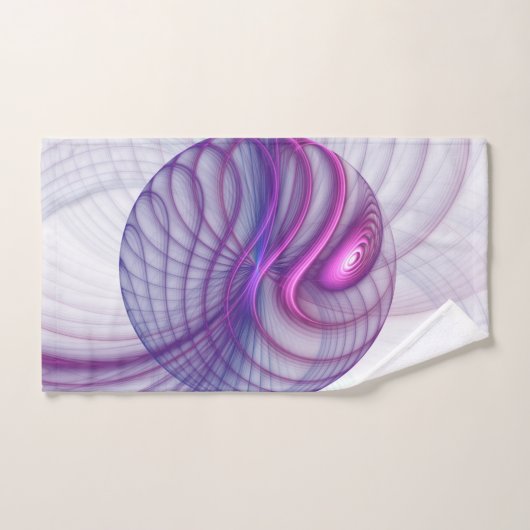 Schöne Schwung Modernes Abstraktes Fraktal Art Pin Badhandtuch Set (Handtuch)