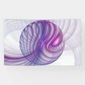 Schöne Schwung Modernes Abstraktes Fraktal Art Pin Banner (Horizontal)