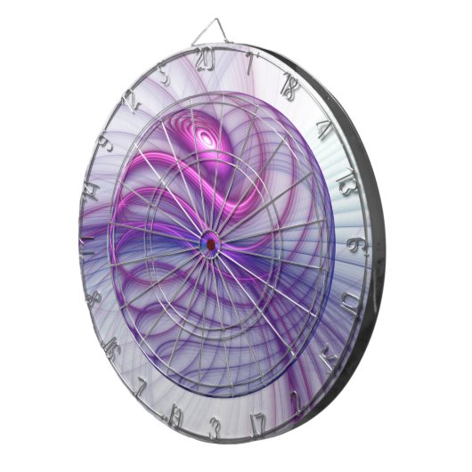Schöne Schwung Modernes Abstraktes Fraktal Art Pin Dartscheibe (Vorderseite rechts)