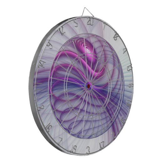 Schöne Schwung Modernes Abstraktes Fraktal Art Pin Dartscheibe (Vorderseite Links)