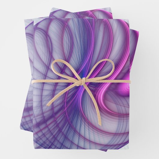 Schöne Schwung Modernes Abstraktes Fraktal Art Pin Geschenkpapier Set (Beispiel)