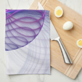 Schöne Schwung Modernes Abstraktes Fraktal Art Pin Geschirrtuch (Viertel Falte)