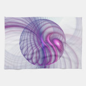 Schöne Schwung Modernes Abstraktes Fraktal Art Pin Geschirrtuch (Horizontal)