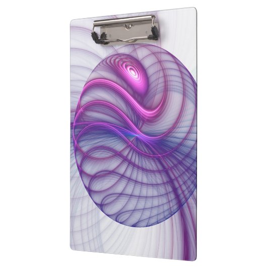 Schöne Schwung Modernes Abstraktes Fraktal Art Pin Klemmbrett (Links)