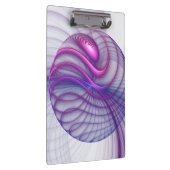 Schöne Schwung Modernes Abstraktes Fraktal Art Pin Klemmbrett (Rechts)