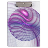 Schöne Schwung Modernes Abstraktes Fraktal Art Pin Klemmbrett (Vorderseite)