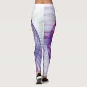 Schöne Schwung Modernes Abstraktes Fraktal Art Pin Leggings (Rückseite)