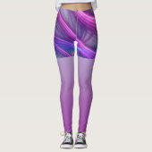 Schöne Schwung Modernes Abstraktes Fraktal Art Pin Leggings (Vorderseite)