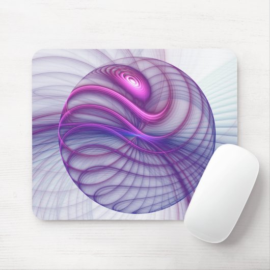 Schöne Schwung Modernes Abstraktes Fraktal Art Pin Mousepad (Mit Mouse)