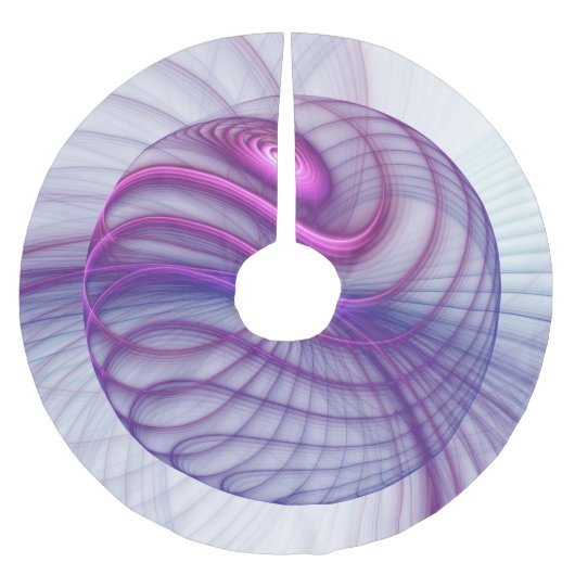 Schöne Schwung Modernes Abstraktes Fraktal Art Pin Polyester Weihnachtsbaumdecke (Vorderseite)