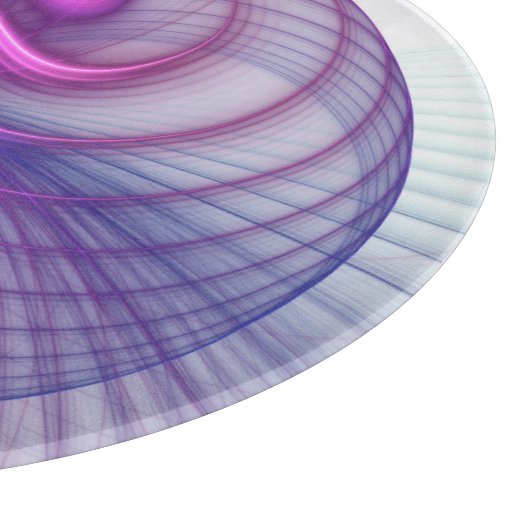 Schöne Schwung Modernes Abstraktes Fraktal Art Pin Schneidebrett (Ecke)