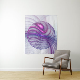 Schöne Schwung Modernes Abstraktes Fraktal Art Pin Wandteppich