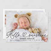 Schöne Script-Foto-Geburtstagskarten Feiertagskarte (Vorne/Hinten)