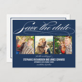 Schöne Script-Save the Date-Karte Ankündigungspostkarte (Vorne/Hinten)