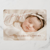 Schöne Script-Taufe Folieneinladung (Vorderseite)