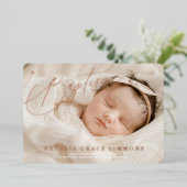 Schöne Script-Taufe Folieneinladung (Stehend vorne)