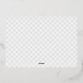 Schöne Script-Taufe Folieneinladung (Rückseite)