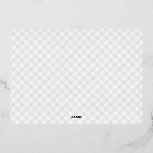 Schöne Script-Taufe Folieneinladung (Rückseite)