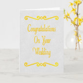 Schöne Scrolls Herzlichen Glückwunsch zu Ihrer Hoc Karte (Gelbe Blume)