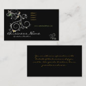 Schöne Scrollwork Reben D2 - Visitenkarten Visitenkarte (Vorne/Hinten)