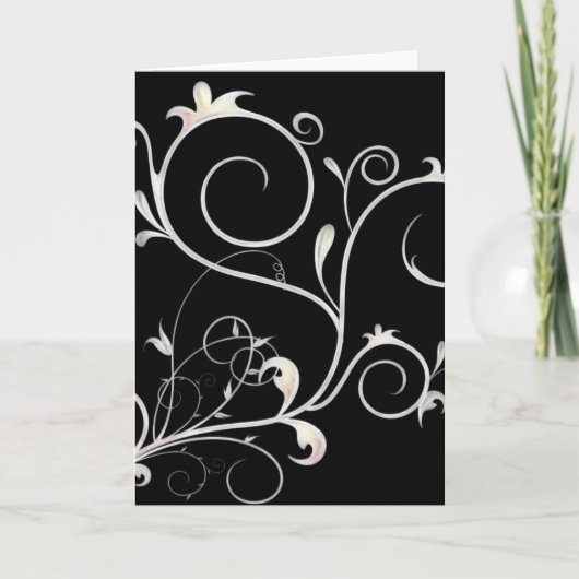 Schöne Scrollwork Reben D3 Blank Grußkarte Karte (Vorderseite)